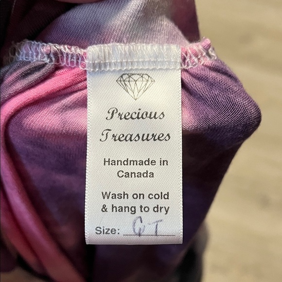 Precious Treasures bamboo Pink and Purple Tie-Dye Dress - Picture 2 of 2